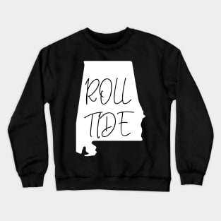 Alabama Roll Ride- White Crewneck Sweatshirt